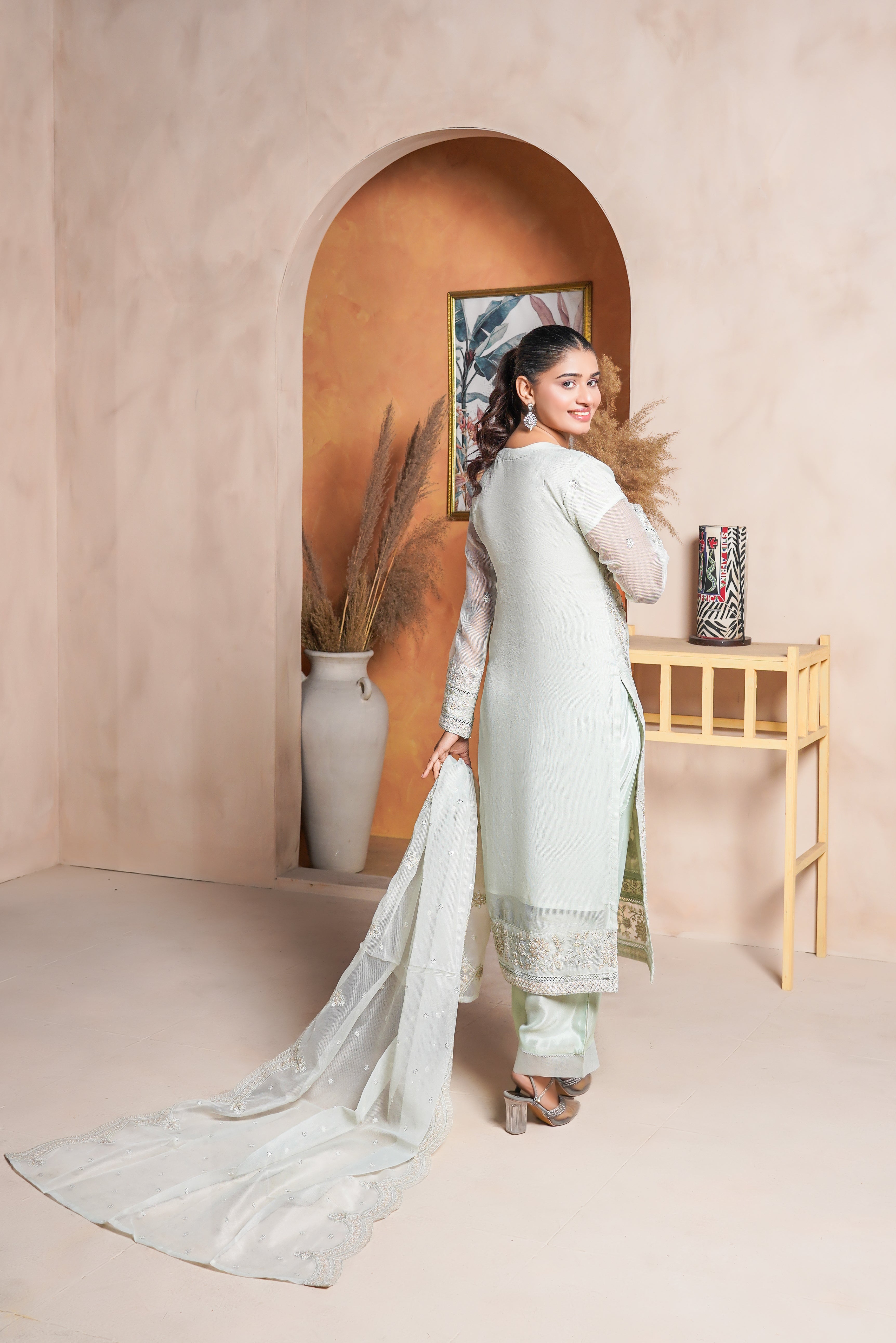 3Piece_Embroidered Khaadi Net Suit | 1370-SN-KHN