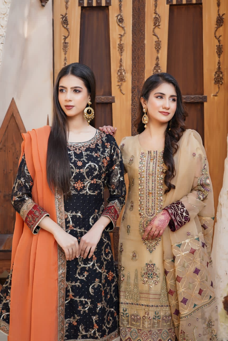 3Piece_Embroidered Organza Suit | 1350-SN-ORZ