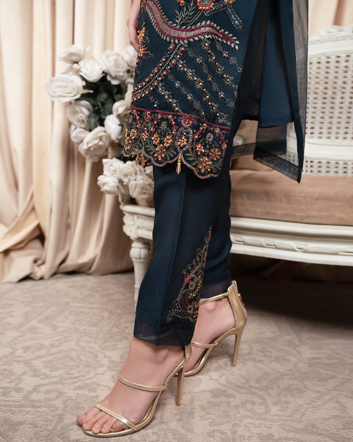 3Piece_Embroidered Organza Suit | 1338-SN-ORZ