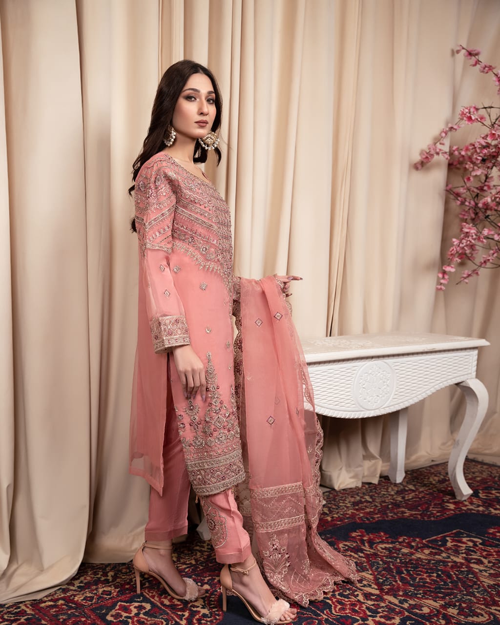 3Piece_Embroidered Organza Suit | 1330-SN-ORZ